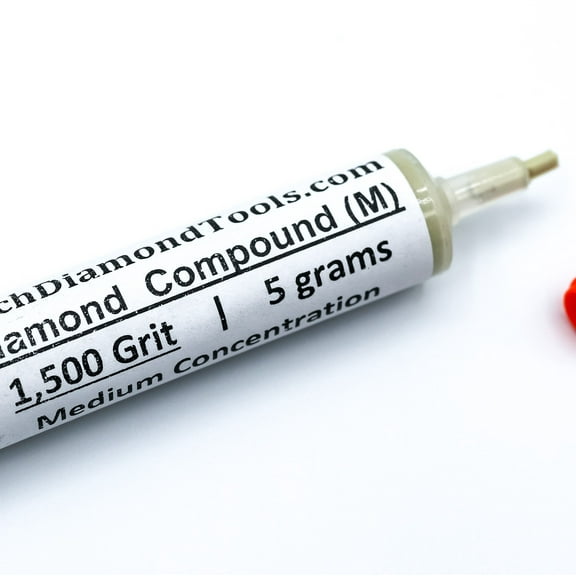 TechDiamondTools Diamond Lapping Compound Polish Lapidary Paste 1,500 Grit 6-12 Microns for PrePolish 5 Grams with Medium (M) 25% Concentration of Diamond Powder