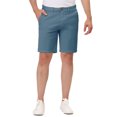 thumbnail image 1 of Lars Amadeus Short Chino Homme Été Couleur Unie Ajusté devant Plat 28 Bleu, 1 of 7