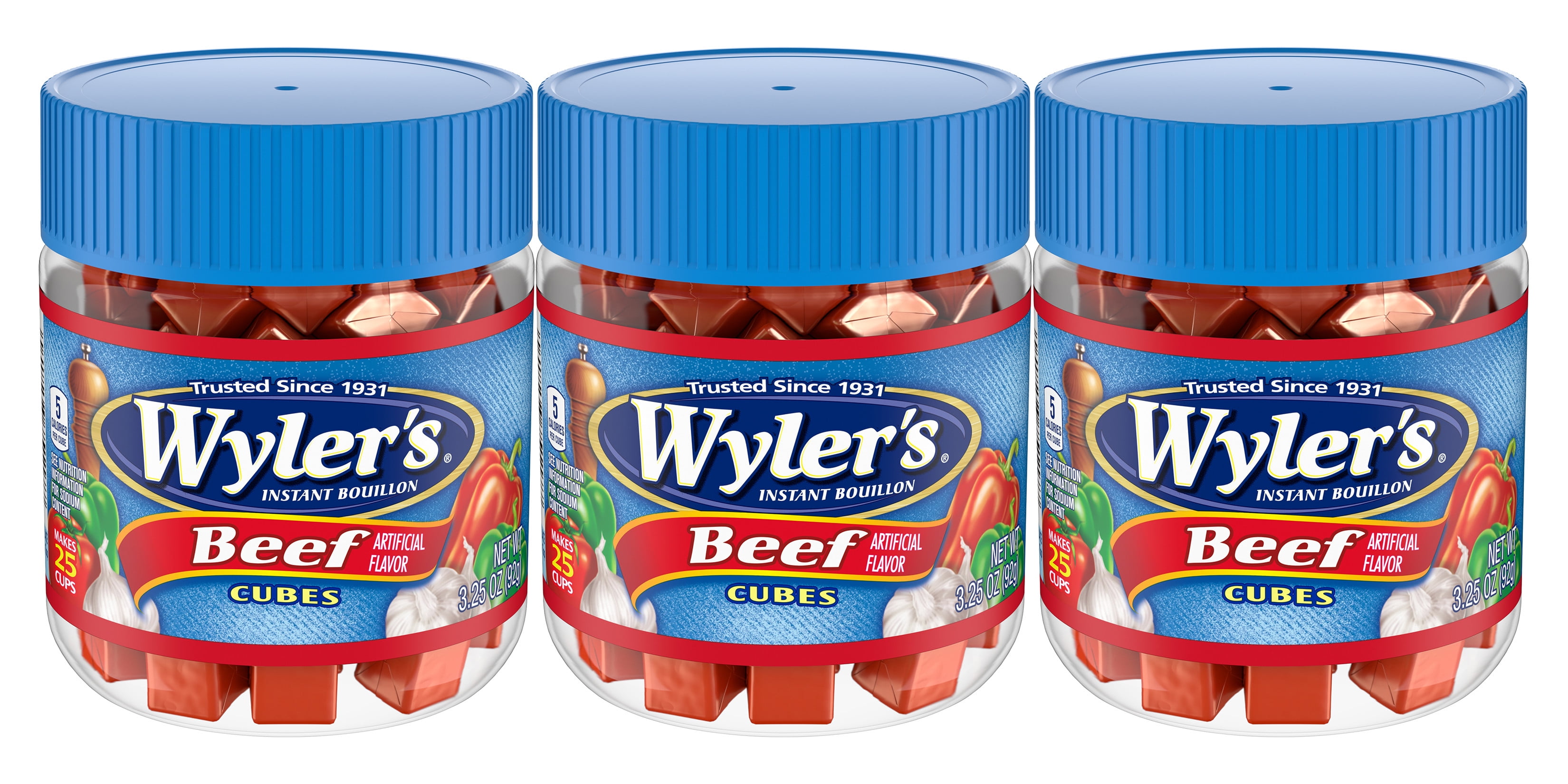Wyler's Beef Instant Bouillon Cubes, 3.25 oz (3Pack)