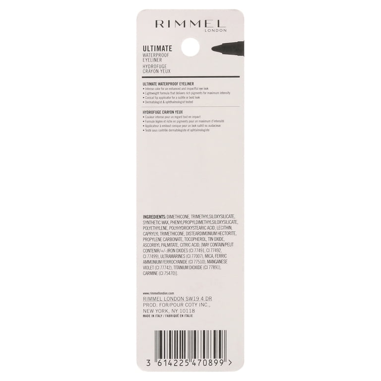 Rimmel Ultimate Kohl Kajal Waterproof Eyeliner, Black Obsidian photo 4