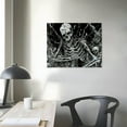 thumbnail image 4 of Autua Skeleton Graveyard Halloween Canvas Wall Decor For Home 20x16in, 4 of 6