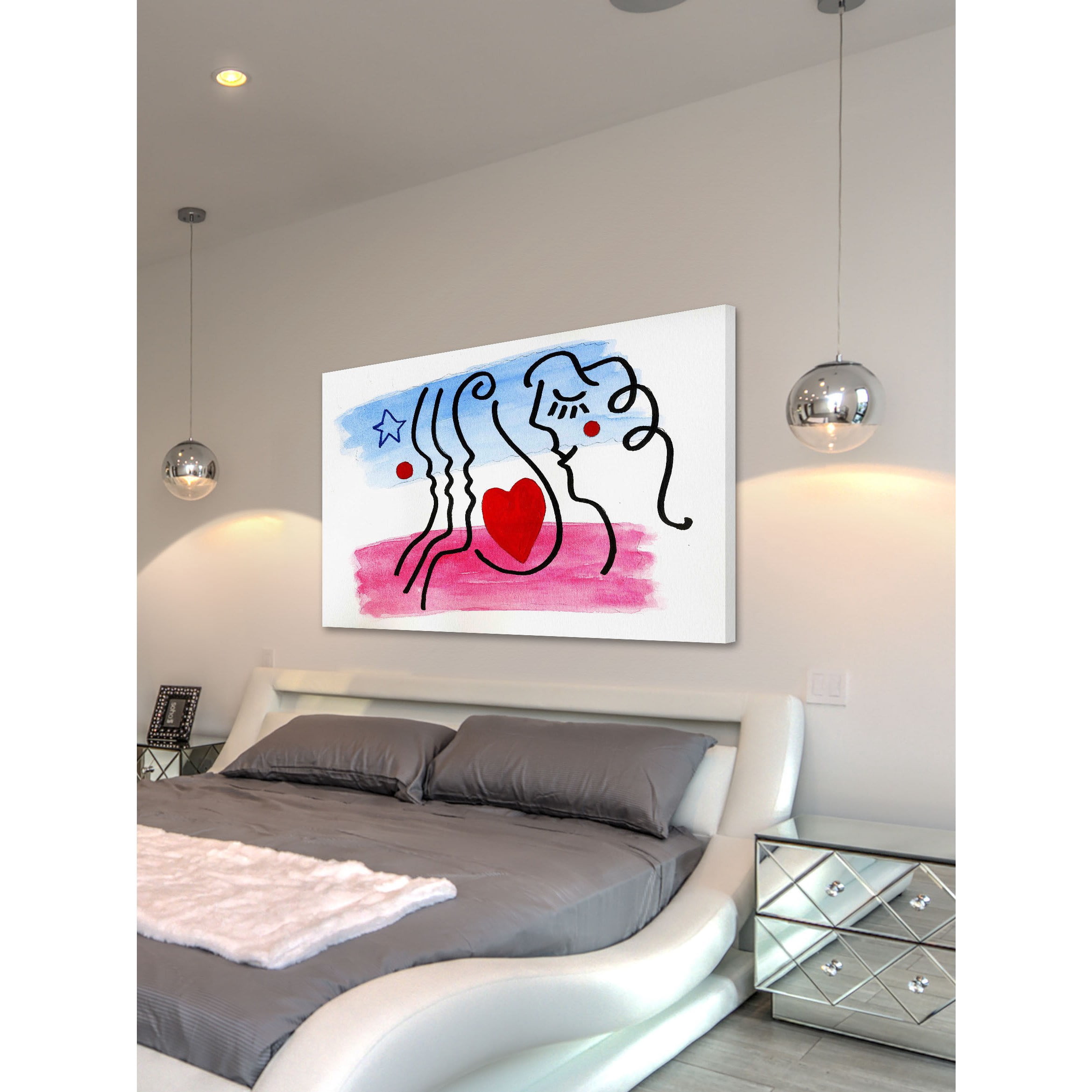 Marmont Hill "Lovers" by Wayne Ensrud Painting Print on Canvas