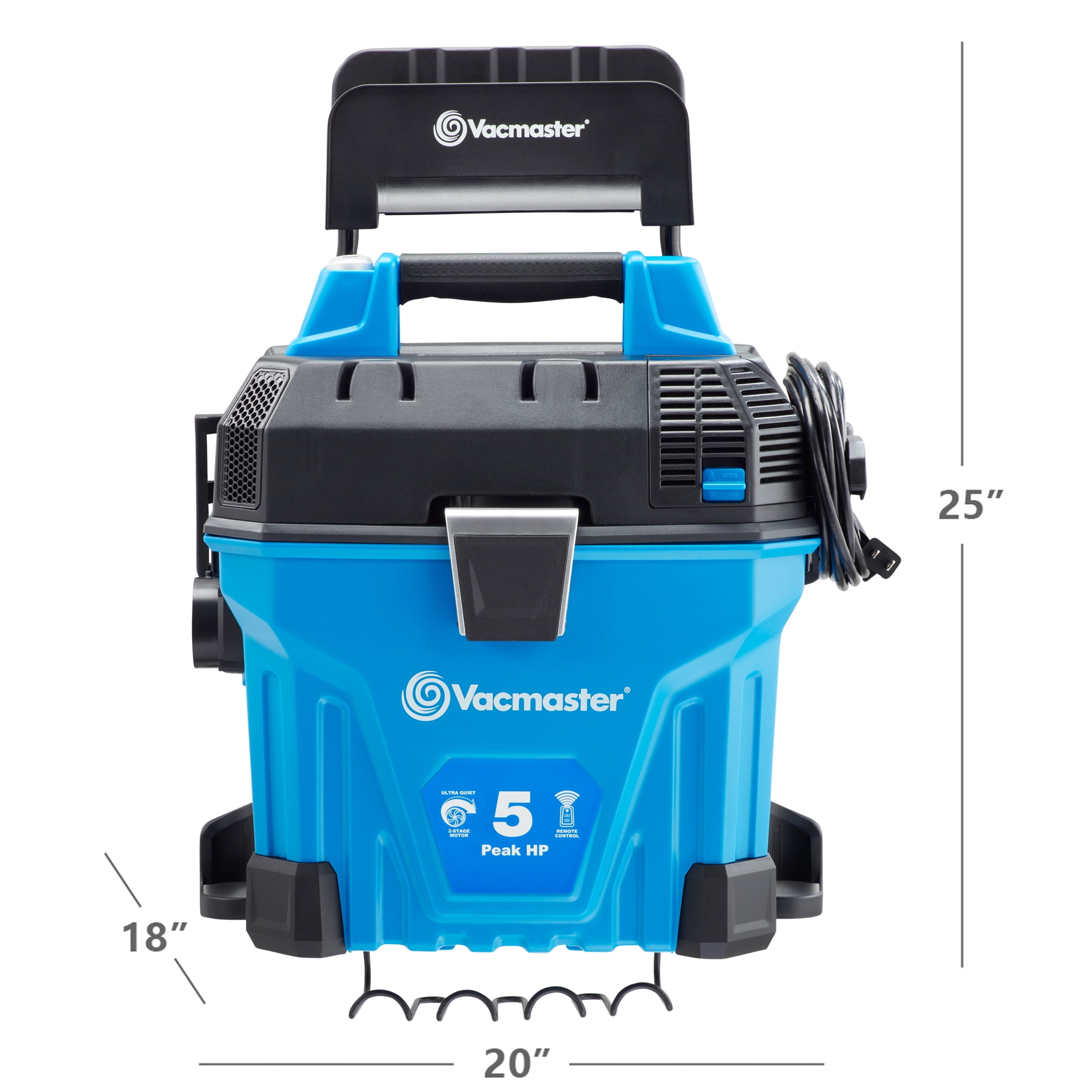 Peak HP Poly Wall Mount Wet/Dry Vacuum 