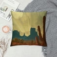 thumbnail image 2 of PHYHOO Throw Pillow Cushion Cover, Arid Country Landscape with Sunset in Stone and , Decorative Square Accent Pillow Case, Yellow Brown White, 2 of 5