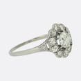 thumbnail image 3 of Art Deco Floral Halo Women's Ring, Round Cut Diamond Vintage Wedding Ring, 2.2 Ct Simulated Diamond Ring, 14k White Gold Plated, Promise Proposal Anniversary Ring For Her Special Occasion, 3 of 5