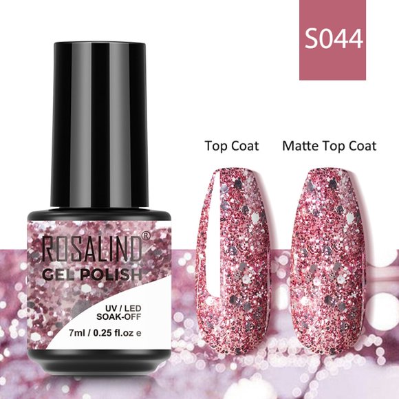 ROSALIND Vernis à Ongles Gel 7ML Paillettes Colorées UV Gel Vernis Semi-Permanent pour Manucure Trempage Vernis Art des Ongles