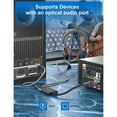 thumbnail image 3 of Divisor de cable de fibra óptica, convertidor Toslink 2 en 1 para HDTV, DVD, TV digital, barra de sonido, amplificador, puerto de color brillante, 3 of 8