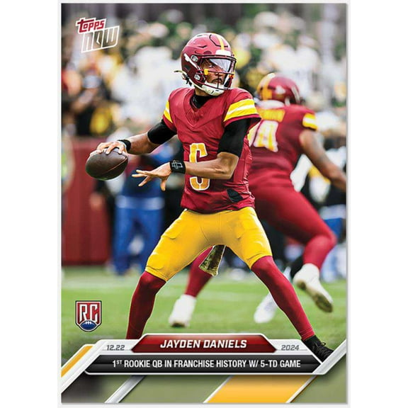 NFL 2024 NOW Football Jayden Daniels #16 (Rookie, 1st Rookie QB In Franchise History W/ 5-TD Game)