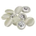 thumbnail image 1 of 10pcs 20L Fabric Cloth Covered Button 12.5mm Round Metal Shank Sewing Buttons for Suits Blouses Sweaters, Dark Beige, 1 of 5