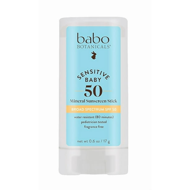 Protector solar en barra Babo Botanicals Sensitive Baby SPF 50 17 ml