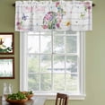 thumbnail image 3 of 2 Pack Valances for Window, Easter Bunny Short Curtains for Kitchen Bedroom Living Room, Spring Flower Daisy Tulips Farmhouse Wood Plank Rod Pocket Small Window Treatment Valance Drapes 42 x 12 Inch, 3 of 8
