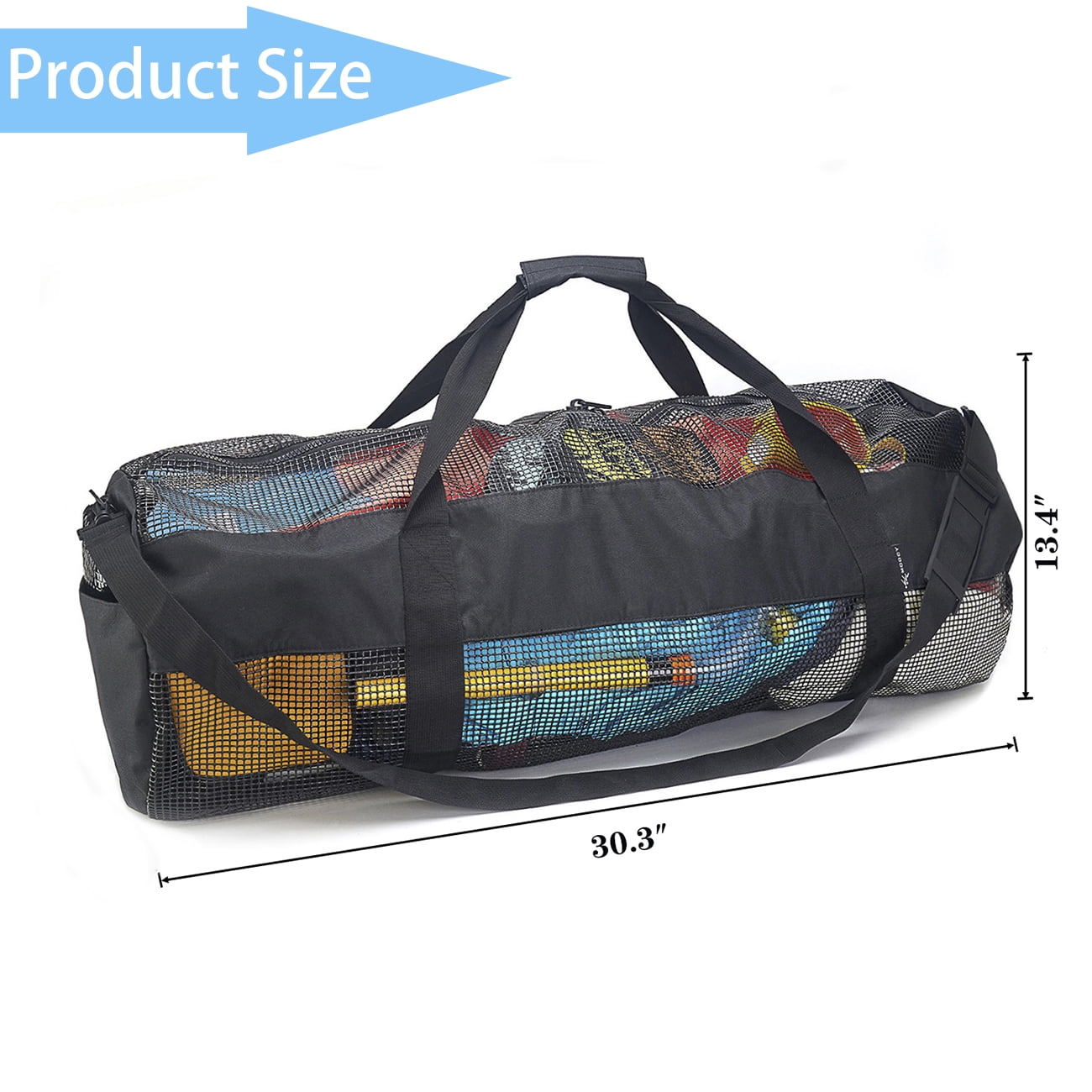 GOGHOST Mesh Dive Bag for Scuba or Snorkeling-Extra Large Beach Bags and Mesh Travel Duffle Dry Bag with Zipper and Pockets，Oversized Beach Duffle Bag Ideal for Your Pool Trip