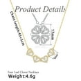 thumbnail image 6 of NICKSUN 2 in 1 Four Leaf Clover Charm Lucky Necklace Heart Crystal Pendant Necklace Link Valentine's Day Jewelry Gift for Women, 6 of 9