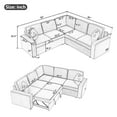 thumbnail image 5 of Harper & Bright Designs Pull Out Couch Bed Sleeper Sofa with USB Ports, L Shaped Couch Convertible Sectional Sofa with Power Sockets for Living Room, Gray, 5 of 15