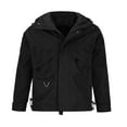 thumbnail image 3 of Pejock Mens Military Tactical Rain Jackets Winter Warm Fleece Softshell Hooded Raincoat Snowboard, 3 of 8