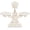 Rustic White, variant on Vintage Cast Iron Candle Holder - Rustic Double Tray Display Stand, Antique Style Balance Scale Design - White Metal Tabletop Centerpiece for Pillar or Tealight Candles - Home & Mantel Décor