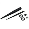 thumbnail image 6 of EOEMY Acrylic Ear Flesh Tunnels Tapers Spirals Expanders Stretchers O-Ring Plug Kit !-Black-2mm, 6 of 9