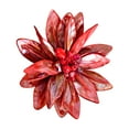 thumbnail image 4 of Pretty Red Water Lily Mother of Pearl Pin-Brooch for Female Anniversary, 4 of 7