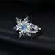 thumbnail image 3 of Accesorios de joyería de compromiso con flores de copo de nieve de moda para damas C, 3 of 4
