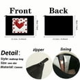 thumbnail image 5 of Pratyus Heart Love Envelope Tote Bag Valentine Gift Pink Love Cosmetic Bag for Women Travel Essentials Ladies Accessories Black, 5 of 6