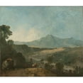 thumbnail image 2 of Richard Wilson 17x15 Black Ornate Wood Framed Double Matted Museum Art Print Titled - Cader Idris, with the Mawddach River (C. 1774), 2 of 5