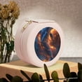 thumbnail image 6 of Fuzoiu Cool Dolphin Print Portable Jewelry Box,Round Mini Leather Travel Jewelry Case,Small Travel Jewelry Organizer,Jewelry Holder for Ring Necklace Earring for Women Girls-Pink, 6 of 7