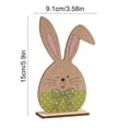 thumbnail image 3 of Fwttom Easter Decorations Stereoscopic Easter Decorations Wooden Patterned Rabbits And Egg Table Decorations Happy Easter Decorations Suitable For Easter Party Decorations, 3 of 6