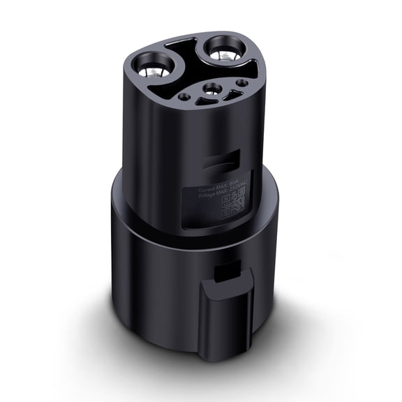 Lectron J1772 to Tesla Adapter 80 Amp (240V) - Compatible with Tesla Model S/3/X/Y/Cybertruck and All Electric Vehicles in the NACS Alliance (Black)