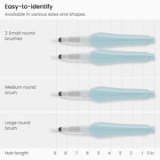 Arteza Water Brush Pens, Assorted Shapes, 4 Count, Nylon