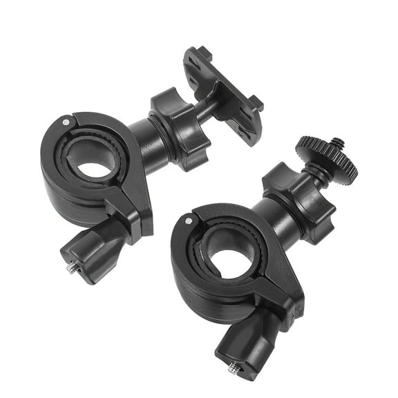 Luxshiny 2-Pack Motorcycle Rearview Mirror Support Brackets, Black ABS Handlebar Mount Accessories for Bikes