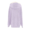 thumbnail image 5 of WIZUTIZ Women's Plus Size Winter Warm Zip Up Hoodie Coat Loose Fleece Long Sleeve Solid Color, 5 of 5