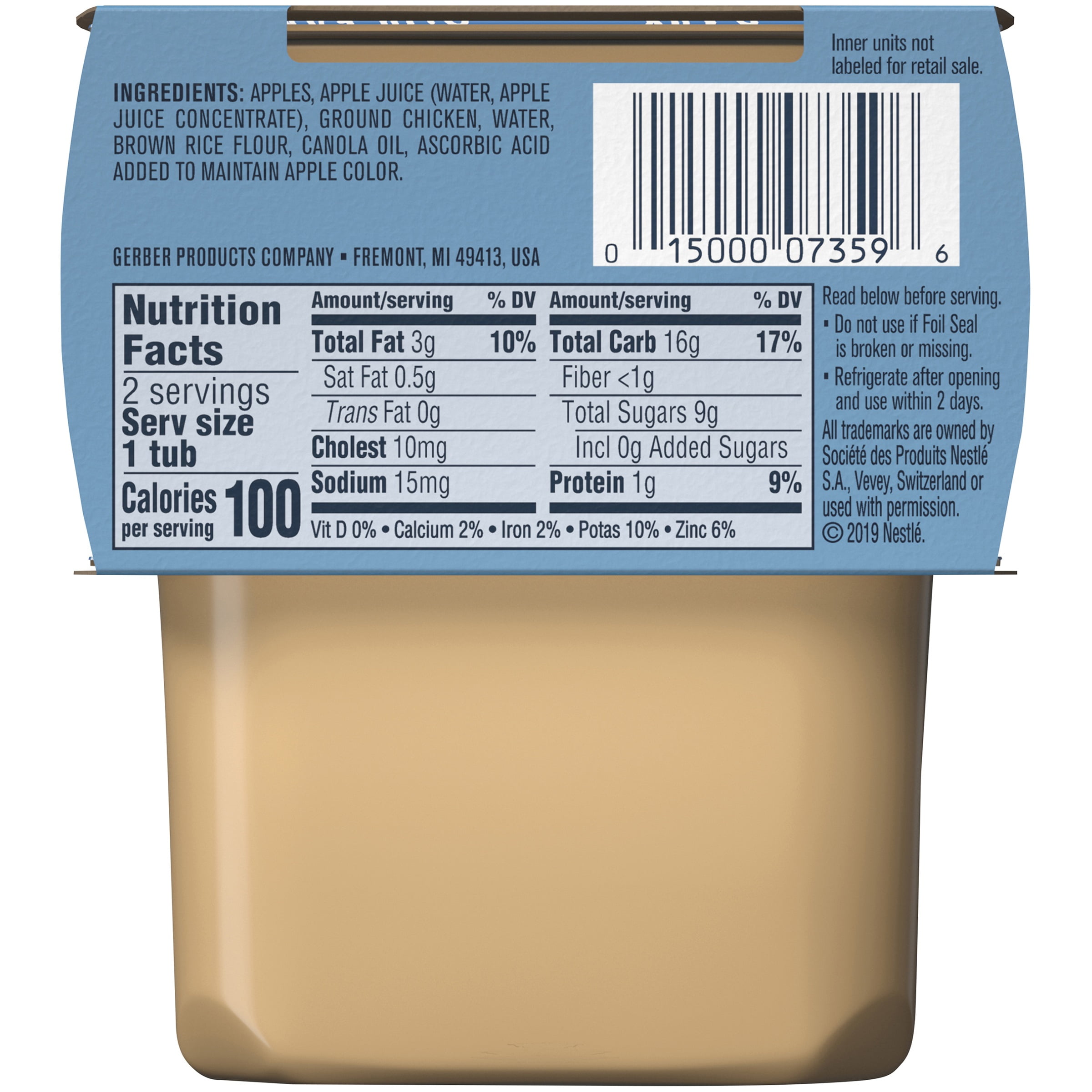 gerber apple chicken baby food