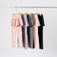 thumbnail image 6 of Fashion Girls' Leggings with Skirt - Footless Cotton Ruffle Skirt Pants for Kids for 3-12 Years, 6 of 7