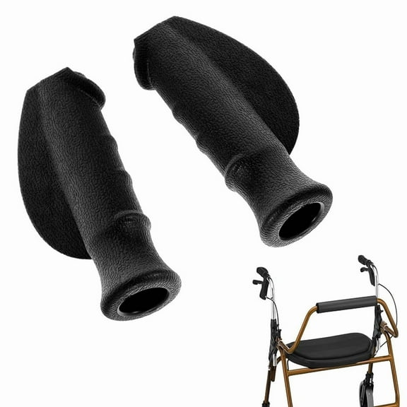 2 PCS Universal Rollator Hand Grip, Anti-Slip Rolling Walker Hand Grips Replacement Parts for Rollator and Wheelchair
