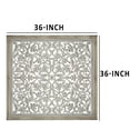 thumbnail image 5 of Square Shape Wooden Wall Panel with Cutout Sprig Pattern, Distressed White, 5 of 5