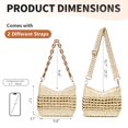 thumbnail image 4 of Bandolera Herald Straw Pocketbook hecha a mano para mujer, 4 of 8