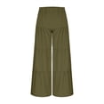 thumbnail image 5 of Laqbezok Women's High Waist Tiered Ruffle Wide Leg Pants, Smocked Elastic Waist Palazzo Trousers, Casual Flowy Pleated Summer Beach Swing Pants Boho Vacation Wear, 5 of 9