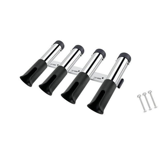 Guardoinrt Adjustable Four Hole Bucket Rod Holder Pole Tube Stand Versatile and Functional Rod for Garage black 43 x 27.5 x 5cm
