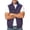 Blue, variant on Ahabrexf Men's Sleeveless Casual Vest, Full Zip Stand Collar Printed Lightweight Polyester Outerwear with Zipper Pockets for Spring Autumn Daily Wear