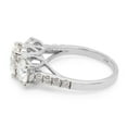 thumbnail image 3 of 3.24 Carat Center 7MM & Side 6MM Round Cut Lab Created Moissanite Diamond 3 Stone Engagement Ring For Women 10K Solid White Gold (G-H Color, VVS1 Clarity, 3.24 Cttw)-9.5, 3 of 7