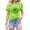 Green, variant on Women Flower Graphic Printed T-Shirt