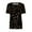 47# Black, variant on Qwertyu Scrub Jackets for Women Short Sleeve Snap Front Graphic Crew Neck Jacket Tops with Two Pockets Black XL