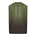thumbnail image 4 of Mens Tank Top Drawstring Gradient Color Hooded Tank Shirts Casual Loose Muscle Workout Pullover Trendy Clothes, 4 of 5