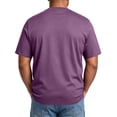thumbnail image 5 of Big and Tall Shirts for Men Short Sleeve Crew Neck Summer Tops Stretch Casual Basic Mens T-Shirts Purple 5XL, 5 of 7
