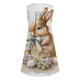 thumbnail image 3 of Wlylongift 2024 Summer New Women's Sleeveless Round Print Button Pullover Dress Easter St.Parik's Day, 3 of 4