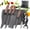 Brown Handle, variant on 7-Piece Kitchen Knife Set with Cutting Board, Chef Knife, Utility Knife, Scissors, Ceramic Peeler(Brown Handle)