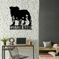thumbnail image 4 of Craftnamesign Custom FLoral English Bulldog Metal Wall Art LED Light, Bulldog Lover Name Sign, 4 of 5