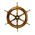 thumbnail image 4 of Wooden Ship Steering Wheel | Welcome Aboard | Pirate Rustic Captain wheel | Nautical Pirate's Wall Décor Ship WheeL, 4 of 4