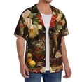 thumbnail image 2 of Kdxio Men's Hawaiian Shirt for Men Short Sleeve Shirt Elegant Still Life Roses Summer Casual Holiday Beach Button Down T-Shirts, 2 of 5