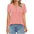 thumbnail image 4 of WRKEKC Womens Floral Casual Tops, Womens Dressy Casual Tops, Womens Summer Tops Casual Short Sleeve V-Neck Shirts Business Dressy Work Blouses S, 4 of 7